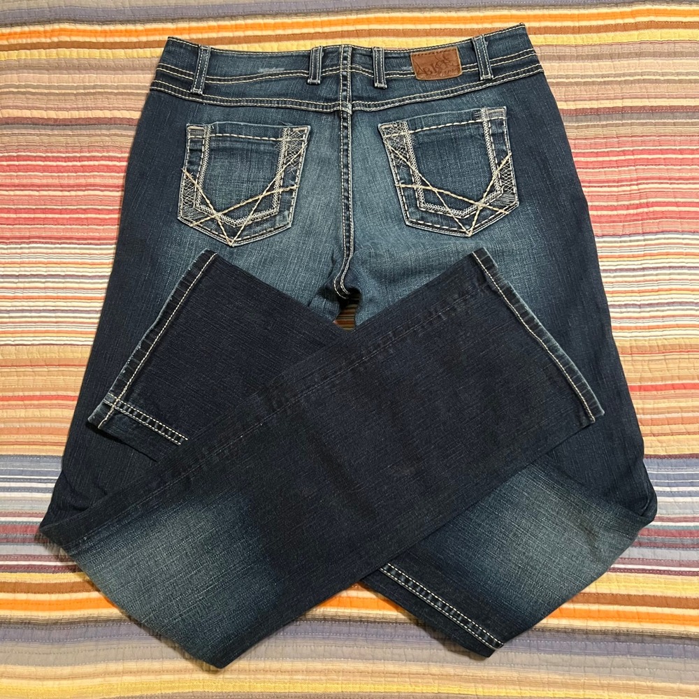 BKE Harper Women's Bootcut Jeans Dark Wash Stretch‎ Size 31x35.5